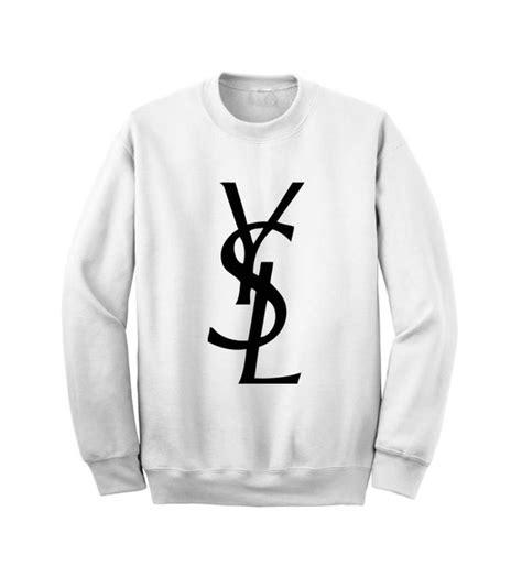 ysl white sweater|ysl crewneck sweatshirt.